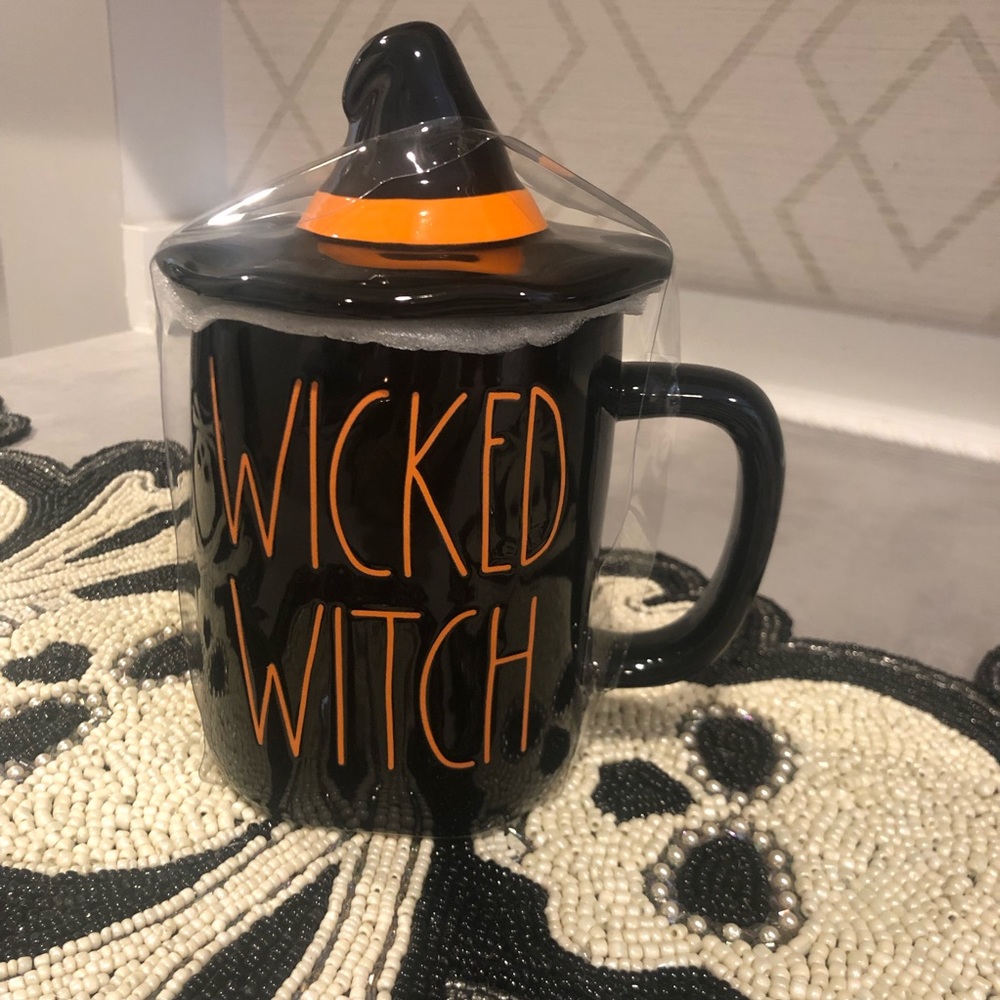 Rae Dunn wicked witch mug with witch hat topper